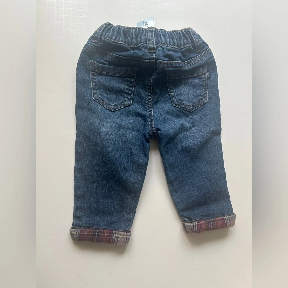 2pc OshKosh B'gosh Plaid One Piece Bodysuit Romper & Pants Outfit